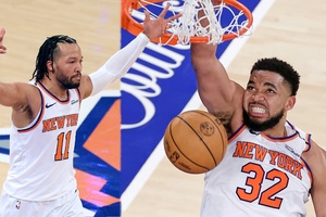 Sánh vai huyền thoại Kobe-Shaq, Jalen Brunson và Karl-Anthony Towns đưa Knicks đến chiến thắng Game 5