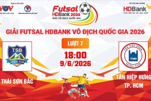 Link xem trực tiếp futsal HDBank VĐQG 2026: Thái Sơn Bắc vs Tân Hiệp Hưng