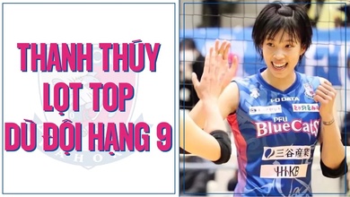 Thanh Thúy nằm trong top cầu thủ tấn công hàng đầu Nhật Bản dù đánh cho đội hạng 9
