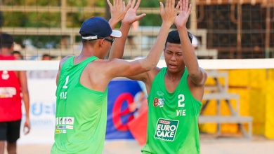 Trực tiếp Chung kết bóng chuyền bãi biển U19 Đông Nam Á: Việt Nam đại chiến Thái Lan