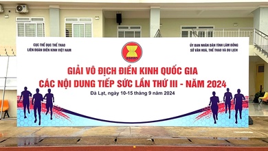 TRỰC TIẾP giải vô địch điền kinh các nội dung tiếp sức năm 2024 ngày 12-9