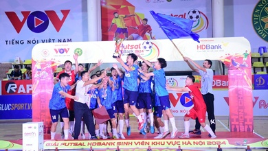 Nhà vô địch Futsal sinh viên khu vực Hà Nội 2024 gọi tên ĐH Kinh tế Kỹ thuật Công nghiệp