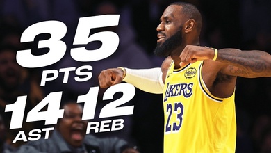 Ba trận bỏ túi 3 triple-double, LeBron James làm nên lịch sử NBA ở tuổi 39