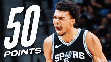 "Người ngoài hành tinh" Victor Wembanyama bùng nổ với 50 điểm, làm nên lịch sử San Antonio Spurs