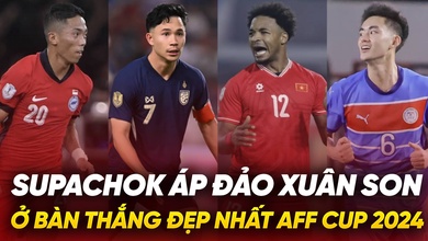 Bàn thắng "xấu xí" của Supachok áp đảo Xuân Son ở bàn thắng đẹp nhất AFF Cup 2024