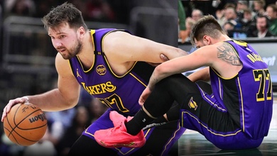 Ghi đến 45 điểm kèm double-double, Luka Doncic vẫn không thể cứu Los Angeles Lakers khi vắng LeBron