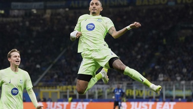 Raphinha cân bằng kỷ lục ghi bàn của Ronaldo tại Champions League