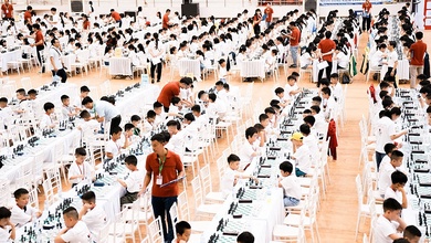 Đầu Khương Duy cùng 1500 kỳ thủ tranh tài ở giải Cờ vua trẻ quốc gia