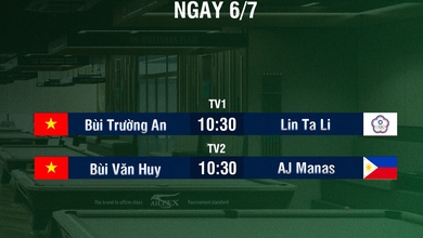 TRỰC TIẾP giải pool Universal CPBA 99 Open 2025 chung kết ngày 6-7