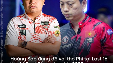 TRỰC TIẾP Vô địch 9 bi thế giới ngày 25/7: Hoàng Sao chạm trán "thợ Phi" tại vòng 16