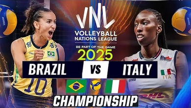 Link trực tiếp Chung Kết bóng chuyền VNL 2025 hôm nay: Brazil vs Ý