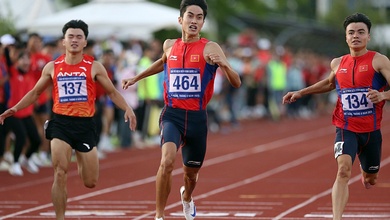 "Nhân tố bất ngờ" lật đổ "vua tốc độ" Ngần Ngọc Nghĩa ở chung kết 100m nam Vô địch điền kinh quốc gia