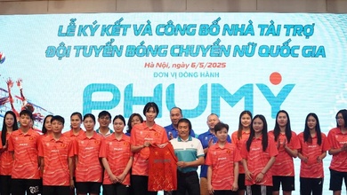 Nhà tài trợ Phú Mỹ cùng góp viên gạch tạo nấc thang lịch sử mới cho tuyển bóng chuyền nữ Việt Nam
