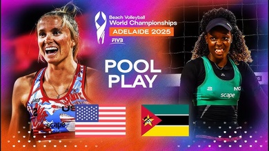 Highlight giải bóng chuyền bãi biển vô địch thế giới: Cannon/Kraft vs. Vanessa/Mucheza