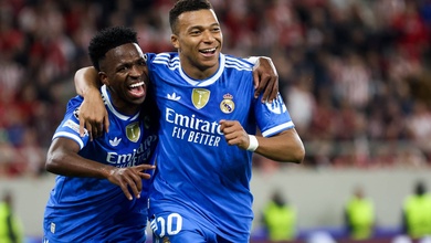 Real Madrid thắng nghẹt thở ở Champions League với 4 bàn của Mbappe