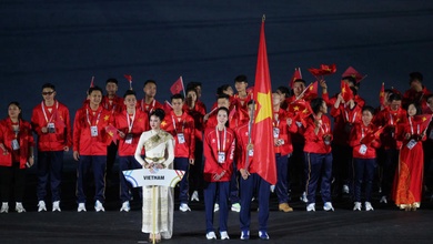 Những hình ảnh của đoàn thể thao Việt Nam tại lễ khai mạc SEA Games 33