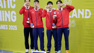 Kình ngư 17 tuổi toả sáng giúp bơi Việt Nam bứt phá giành HCV 4x200m nghẹt thở