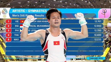Khánh Phong rơi nước mắt trên bục vinh quang SEA Games 33