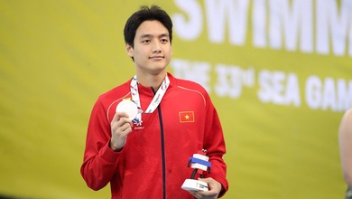 Thua đối thủ 0,06 giây, kình ngư 17 tuổi Trần Văn Nguyễn Quốc tuyên bố sẽ đòi vàng ở SEA Games 34