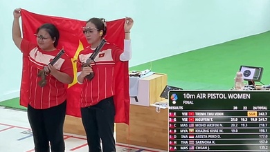 Siêu kịch tính Trịnh Thu Vinh giành HCV phá kỷ lục SEA Games 10m súng ngắn hơi