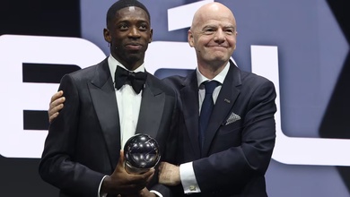 Dembele giành giải The Best với 50 điểm, vượt qua Lamine Yamal và Mbappe