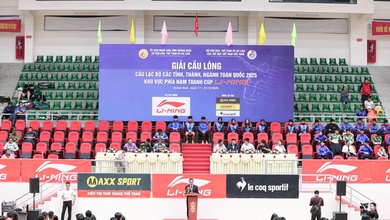 Chính thức khai mạc giải cầu lông các tỉnh, thành, ngành toàn quốc 2025 - khu vực phía nam - tranh cúp Li-Ning