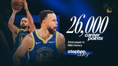 Stephen Curry cán mốc 26.000 điểm sự nghiệp trong ngày Giáng sinh, gia nhập nhóm huyền thoại NBA