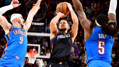 Devin Booker sắm vai người hùng với cú game-winner, Suns chấm dứt chuỗi thắng của ĐKVĐ Thunder