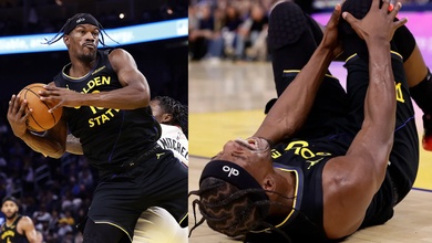Jimmy Butler dính chấn thương đầu gối ghê rợn, Golden State "nín thở" mong chờ tin tốt