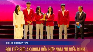 Đội hình chạy tiếp sức 4x400m hỗn hợp nam nữ lên ngôi ở Cúp Chiến thắng 2025 sau "màn trả nợ ngọt ngào"