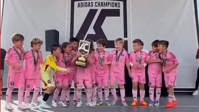 Con trai Messi giành chức vô địch cùng Inter Miami và bắt chước màn ăn mừng của cha