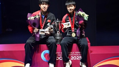 Wang Chuqin – Sun Yingsha dẫn đầu danh sách tuyển bóng bànTrung Quốc dự World Cup Macau 2026