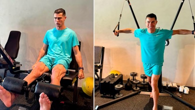 Hình ảnh ấn tượng mà Cristiano Ronaldo chia sẻ về việc tập luyện ở tuổi 41
