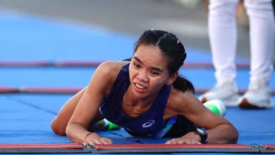 Ngọc Hoa tạo cảm xúc mạnh với hình ảnh bò về đích ở Tiền Phong Marathon 2026