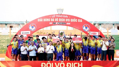 Bàn thắng phút 80 định đoạt ngôi vương, U15 Hà Nội I lần đầu vô địch quốc gia