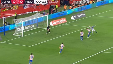 Bàn thua lịch sử mà Atletico phải chịu sau 14 giây trước Real Sociedad ở chung kết Cúp Nhà vua