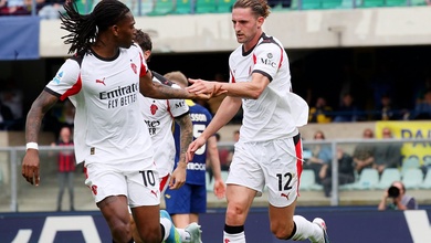 Leao kiến tạo, Rabiot ghi bàn đưa AC Milan lên chiếm ngôi nhì bảng Serie A