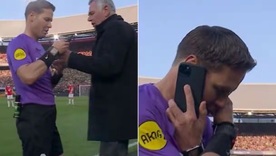 Trọng tài dừng trận chung kết Cúp Hà Lan và... nghe điện thoại di động