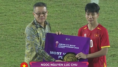 U17 Việt Nam “ẵm” cú đúp giải cá nhân tại U17 Đông Nam Á 2026