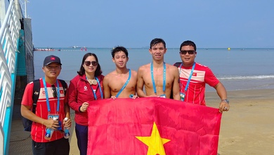 Huy Hoàng – Tuấn Anh rực sáng, bơi biển Việt Nam bội thu huy chương ABG 2026
