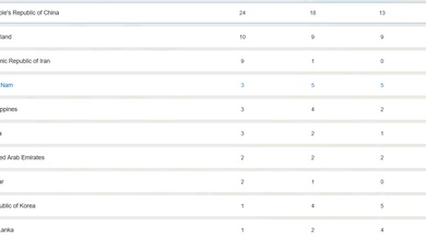 Bảng tổng sắp huy chương tại Đại hội thể thao Bãi biển châu Á 2026