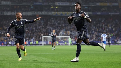 Vinicius lập cú đúp giúp Real Madrid trì hoãn màn ăn mừng chức vô địch của Barcelona