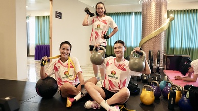 "Nạp năng lượng" từ phòng gym, ĐT bóng chuyền nữ Việt Nam thoải mái trước đại chiến Lebanon