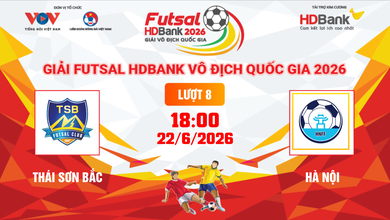 Link xem trực tiếp futsal HDBank VĐQG 2026: Thái Sơn Bắc vs Hà Nội