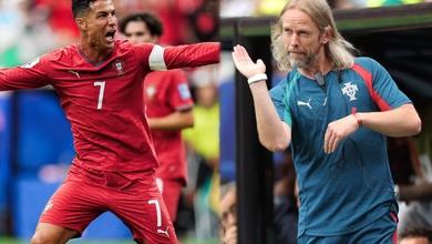 Dấu ấn "phù thuỷ bóng chết" Austin MacPhee ở tình huống Ronaldo đánh lừa và Nuno Mendes sút phạt thành bàn 