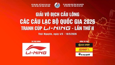 Lịch thi đấu Giải Vô địch Cầu lông các Câu lạc bộ Quốc gia năm 2026 ngày 02/05: Cú hích từ những con số kỷ lục