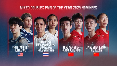 Xem ngay thành tích 'khủng' của các ứng viên vô địch Đôi Nam Nữ cầu lông World Tour Finals 2025