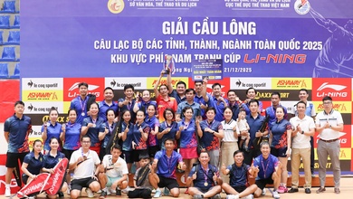 Quảng Ngãi, Lâm Đồng và Đồng Tháp dẫn đầu giải cầu lông CLB toàn quốc 2025 khu vực phía Nam