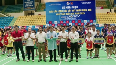 Khai mạc Giải cầu lông các cây vợt thiếu niên, trẻ xuất sắc quốc gia năm 2024 - Tranh giải Donex