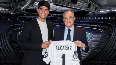 Carlos Alcaraz mang quần vợt vào "Thánh đường" Bernabeu: Khi thể thao hiện đại xóa nhòa mọi ranh giới